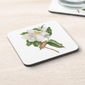 Dessous-de-verre Fleur : A004 Magnolia - (Côté gauche)