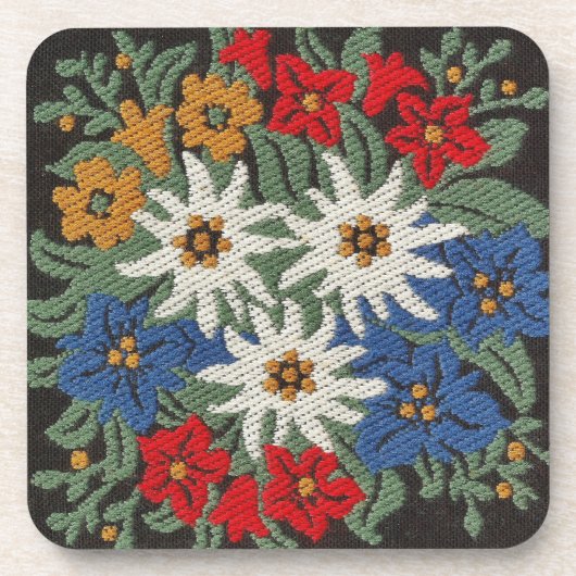 Dessous-de-verre Fleur alpine suisse Edelweiss (Devant)