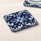 dessous de verre fleur azurée (Côté gauche)