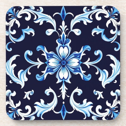 dessous de verre fleur azurée (Devant)