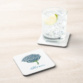 Dessous-de-verre Fleur Bleue Tendance (Côté Droit)