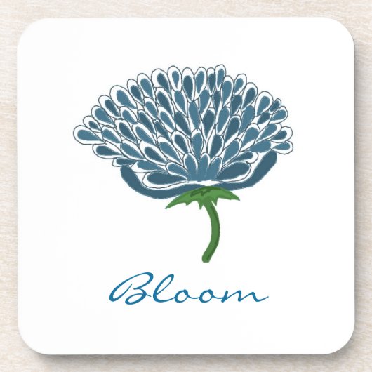 Dessous-de-verre Fleur Bleue Tendance (Devant)