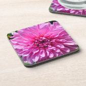 Dessous-de-verre Fleur Dahlia Rose violet (Côté gauche)