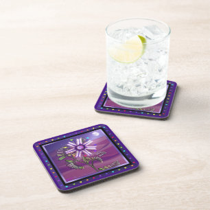 Dessous-de-verre Fleur dans le désert Beverage Coaster