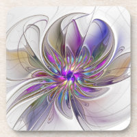 Fleur d'art Abstrait, énergique et coloré