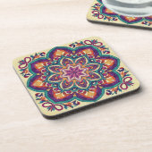 Dessous-de-verre Fleur d'art populaire Boho (Côté gauche)