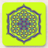 Dessous-de-verre Fleur de la vie / Blume des Lebens - Lotus Contour (Devant)