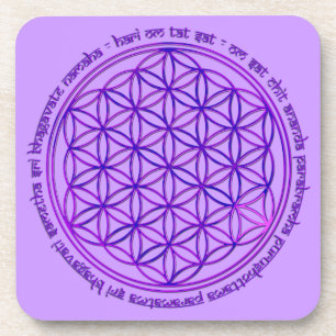 Dessous-de-verre Fleur de la vie - Moola Mantra - violet