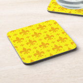 Dessous-de-verre Fleur de lis Motif jaune (Côté gauche)