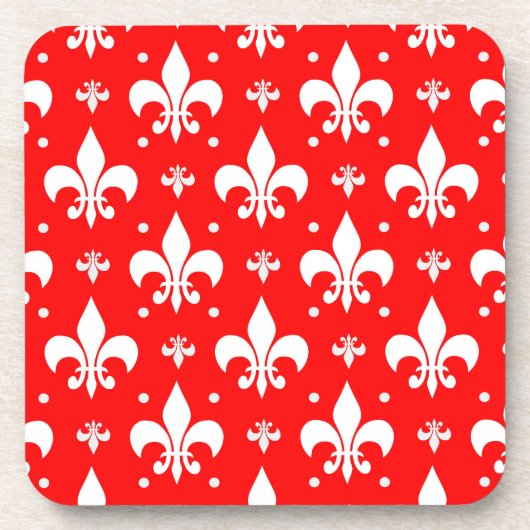Dessous-de-verre Fleur de lis rouge Motif (Devant)