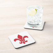 Dessous-de-verre Fleur de Lys rouge (Côté Droit)
