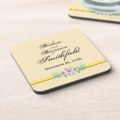 Dessous-de-verre Fleur de souvenir de mariage - Personnaliser (Côté gauche)