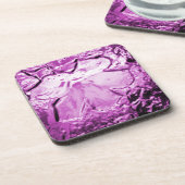 Dessous-de-verre Fleur de verre violet (Côté gauche)