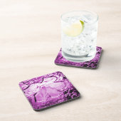 Dessous-de-verre Fleur de verre violet (Côté Droit)