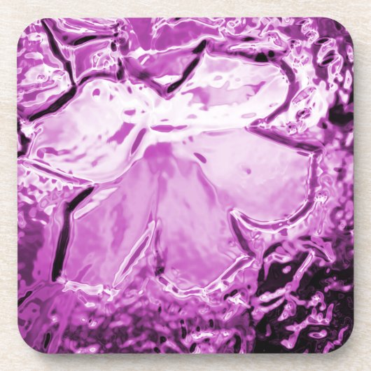 Dessous-de-verre Fleur de verre violet (Devant)