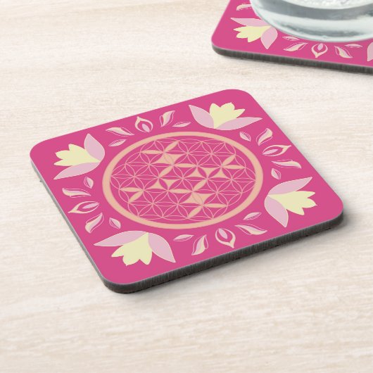 Dessous-de-verre fleur de vie (Côté gauche)