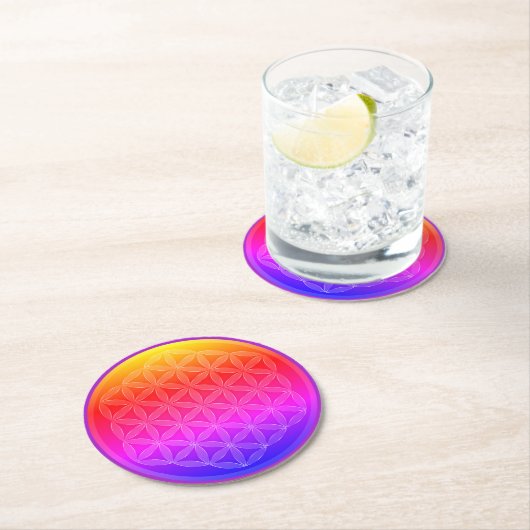 Dessous-de-verre Fleur de Vie (En situation)