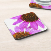 Dessous-de-verre Fleur d'échinacée violette Abstraite (Côté gauche)