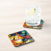 Dessous-de-verre Fleur d'étoile jaune de Bethléem en aquarelle (Côté Droit)