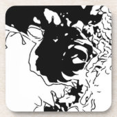 Dessous-de-verre Fleur Doodle (Devant)
