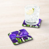 Dessous-de-verre Fleur Iris Iris Violet (Côté Droit)