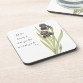 Dessous-de-verre Fleur Iris Violet (Côté gauche)