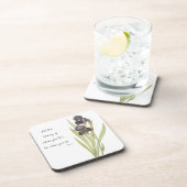 Dessous-de-verre Fleur Iris Violet (Côté Droit)