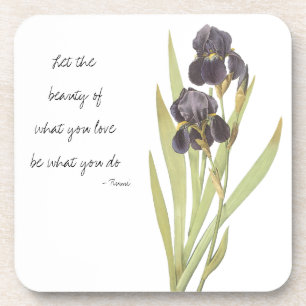 Dessous-de-verre Fleur Iris Violet