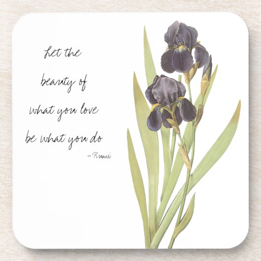 Dessous-de-verre Fleur Iris Violet (Devant)