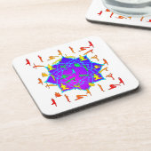 Dessous-de-verre Fleur Lotus Avec Poireaux De Yoga (Côté gauche)