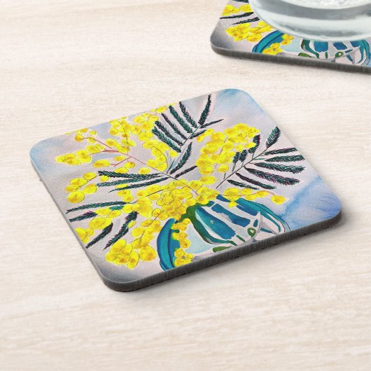 Dessous-de-verre Fleur native australienne de Wattle jaune (Côté gauche)