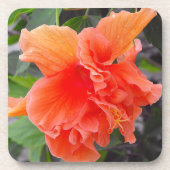 Dessous-de-verre Fleur orange froissée (Devant)