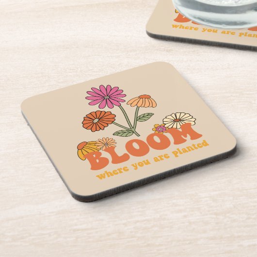 Dessous-de-verre Fleur Où vous êtes planté (Côté gauche)