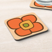 Dessous-de-verre Fleur rétro printanière (Côté gauche)