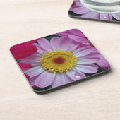 Dessous-de-verre Fleur rose et jaune (Côté gauche)