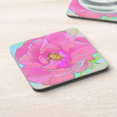 Dessous-de-verre Fleur rose pastel (Côté gauche)