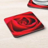 Dessous de verre fleur rose rouge (Côté gauche)