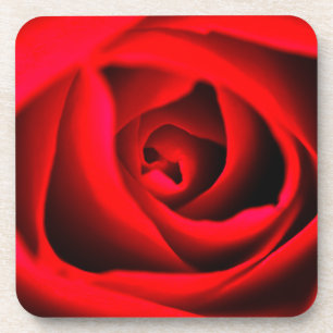 Dessous de verre fleur rose rouge