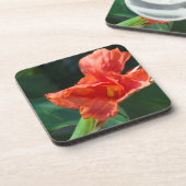 Dessous-de-verre Fleur rouge (Côté gauche)