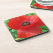 Dessous-de-verre Fleur Rouge (Côté gauche)