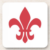 Dessous-de-verre Fleur rouge de Lys (Devant)