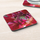 Dessous-de-verre fleur rouge foncé (Côté gauche)