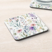 Dessous-de-verre Fleur sauvage aquarelle (Côté gauche)