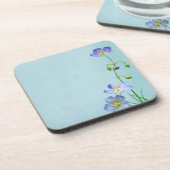 Dessous-de-verre Fleur sauvage bleu (Côté gauche)