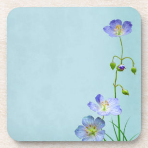 Dessous-de-verre Fleur sauvage bleu