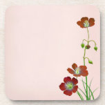 Dessous-de-verre Fleur sauvage rouge<br><div class="desc">Une photo d'un beau fleur sauvage rouge posée sur un arrière - plan rose marron. Ce dessous de verre mariage est offert en plusieurs couleurs et peut également être customisé à vos propres couleurs en me contactant à l'adresse mshake5918@yahoo.com. Ce design romantique s'adapte également à tous les besoins de votre...</div>