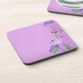 Dessous-de-verre Fleur sauvage violet sur violet (Côté gauche)