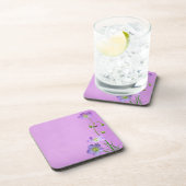 Dessous-de-verre Fleur sauvage violet sur violet (Côté Droit)