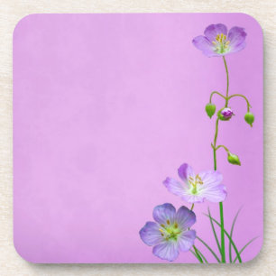 Dessous-de-verre Fleur sauvage violet sur violet