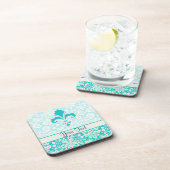 Dessous-de-verre Fleur turquoise de lis (Côté Droit)